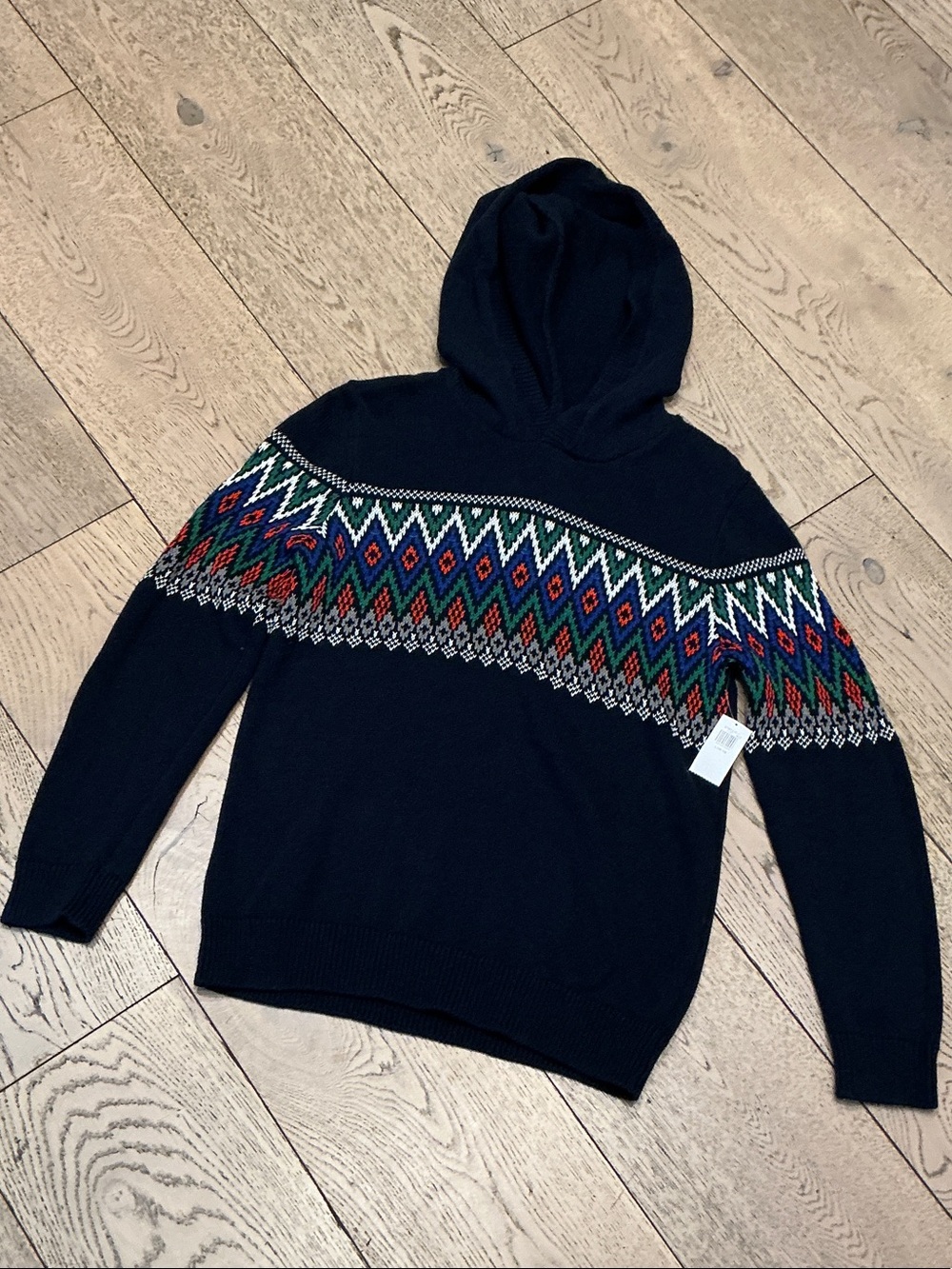 Kids Boys Old Navy pull on hoodie sweater. Size large (10-12). NWT! 100% cotton